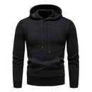 Autumn Winter Hoodies Men Hooded Sweatshirts Men Casual Knitted Pullovers Hooded Streetwear Solid Sports Sweatshirts