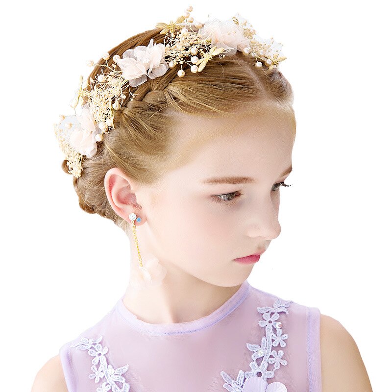 Children Hair Accessories Girl Headdress Princess Headband Girl Head Flower Birthday Accessory Designer Headbands