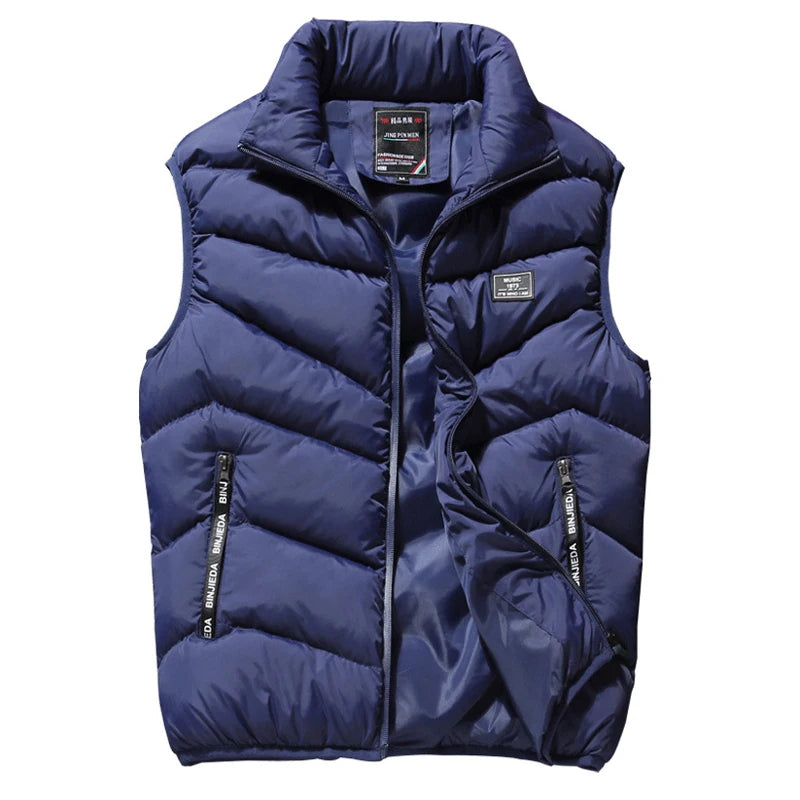 Winter Men's Padded Vest Coats Casual Outdoor Thick Warm Windbreaker Sleevless Jackets Men Hunting Workwear Vests Male Clothing
