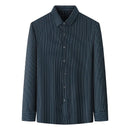 Autumn Winter Men Striped Business Casual Shirts Men's Clothing Comfortable Soft Male