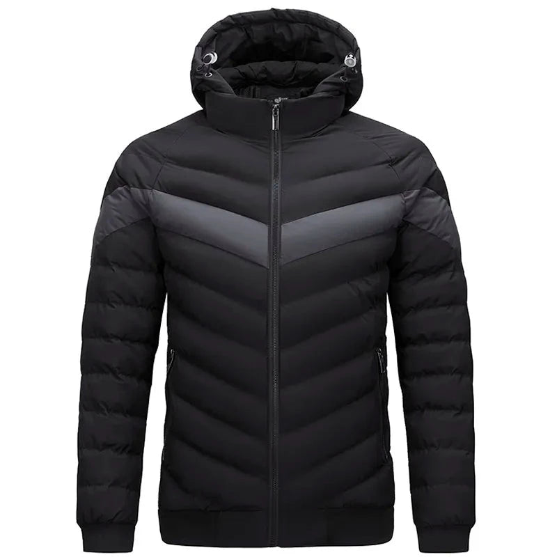 Mens Parka hooded Men's Jacket Winter down jacket Warm Jackets business leisure coat Solid male coats