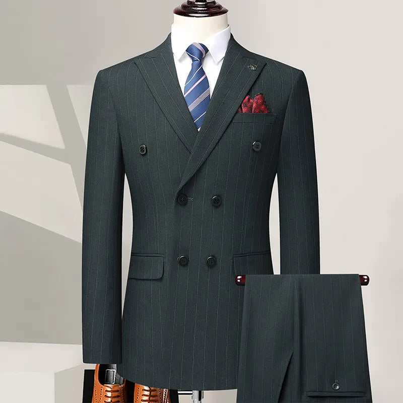 Men's business handsome trend all match fine knot wedding slim-fit split 2-piece set