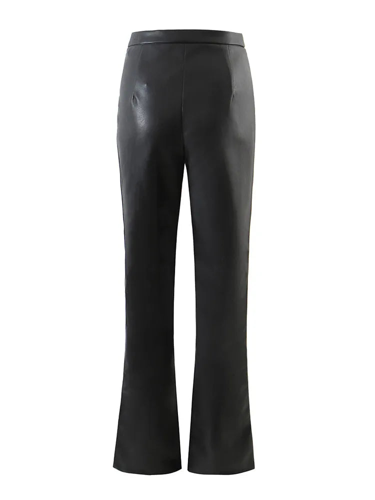 Straight Sexy V-Waist Pants Women Autumn Winter Streetwear Loose Casual Trousers Female