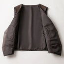 Autumn Split Vest Jacket Women Short Casual Ladies Sleeveless V-neck Waistcoat Tops