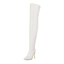 Boot Tube Height Pointed High Metal Thin Heel Tight Elastic Boot Breathable Inner Zipper Slip On Boot