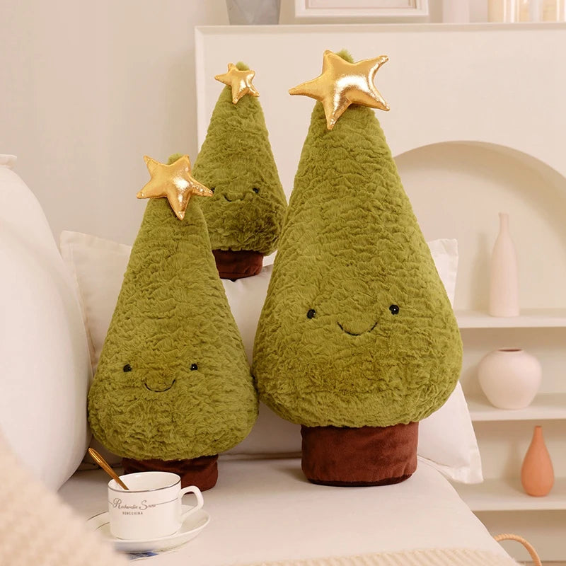 Christmas Tree Plush Toys Cute Plush Pillow Moose Deer Dolls Wishing Trees Stuffed for Christmas Dress Up