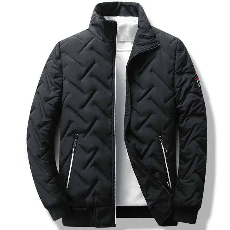Men's Jacket Stand Collar mens Jackets Winter down jacket Warm Jackets men business leisure coat youth stripe coats