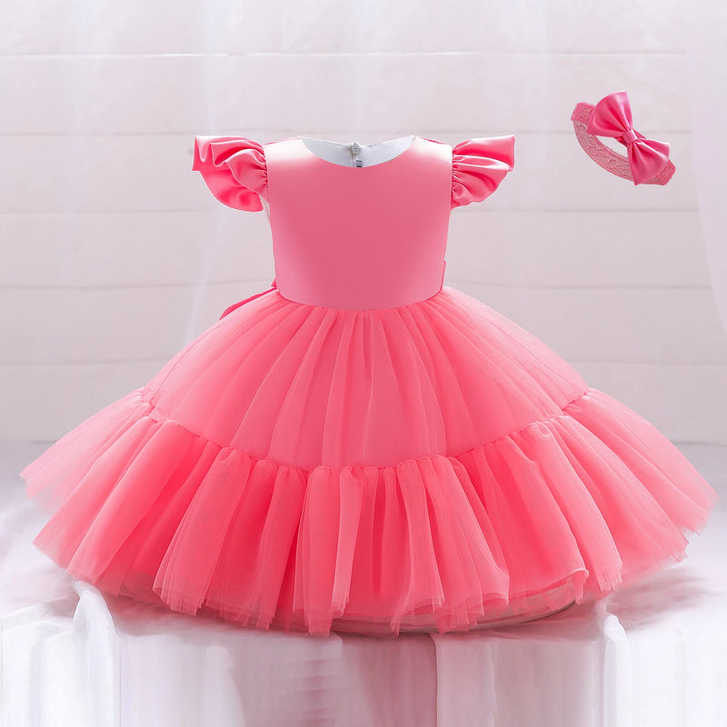 Tulle Wedding Baby Girl Dress Toddler Birthday Party Princess Dresses for Kids