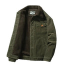 Corduroy Winter Jacket Men Windbreaker Thick Liner Military Coats Male Business Casual Outwear Bomber Jacket Men