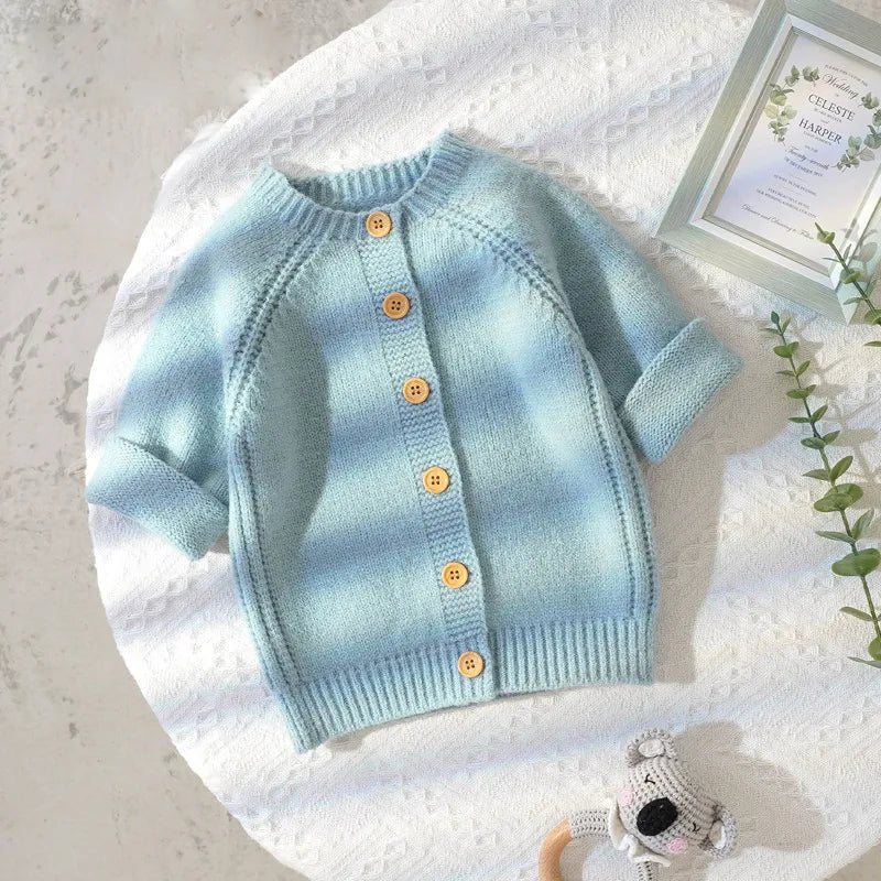 Baby Sweater Full Sleeve Soild Warm Autumn Winter Cardigan Clothing Infant Knit Soild Clothing Winter Baby Sweater Pullover