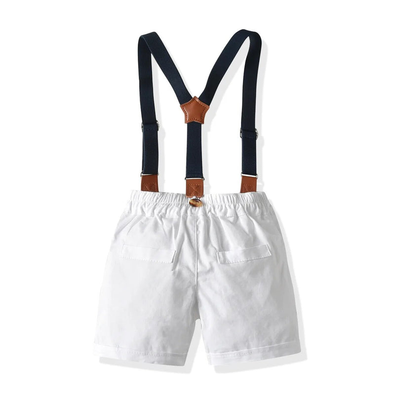 Boys Suits Outfit Sets Summer Striped Short Sleeve Dress Shirt Kids Formal Designer Clothes