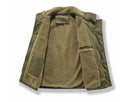 Autumn Winter Men's Fleece Warm Padded Vests Men Stand Collar Army Tactical Waistcoats Men Windbreaker Jackets