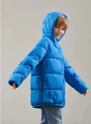Autumn Winter Children's Down Jacket Boys Thickening White Duck Down Coats Kids Hooded Warm Bread Top Clothes