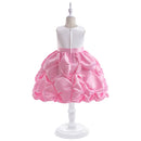 Baby Girls Birthday Dress Kids Elegant Princess Clothes Beaded Pleating Prom Party Children Clothing Evening
