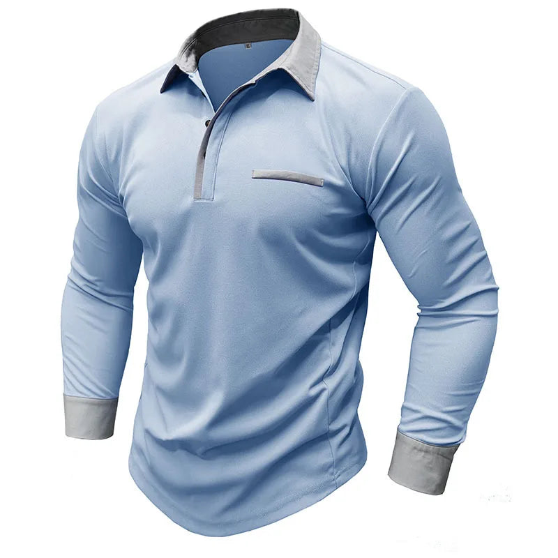 Men Polo T Shirt Classic Buttons Business Clothing Male Casual Daily Pullover Men's Top