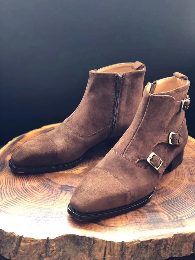 Ankle Boots Leather Sole Men Custom Handmade Footwear