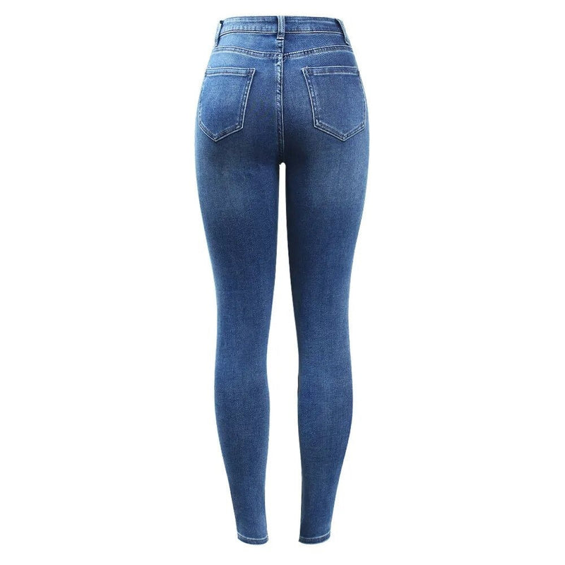 Pencil Jeans For Girls Streetwear Stretchy Skinny Denim Pants Trousers Jeans For Women
