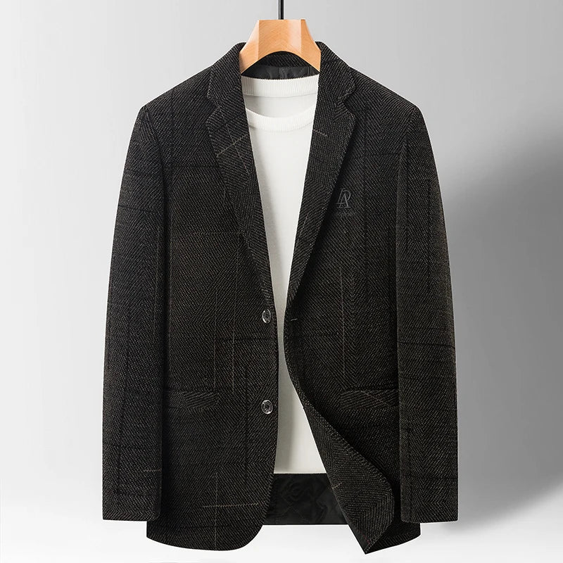 Men's Suit Trend Casual Handsome Business Classic Fall/Winter Slim Fit Men's Blazer Regular  Acetate