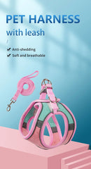 Cat Harness Adjustable Vest and Anti-Leak Leash Cat Accessories Training Collar Dog Small Dogs Collars