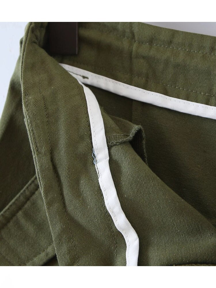 Women Tooling Military Pocket Trousers Summer Ladies Athleisure Female Cotton Blend Bottoms