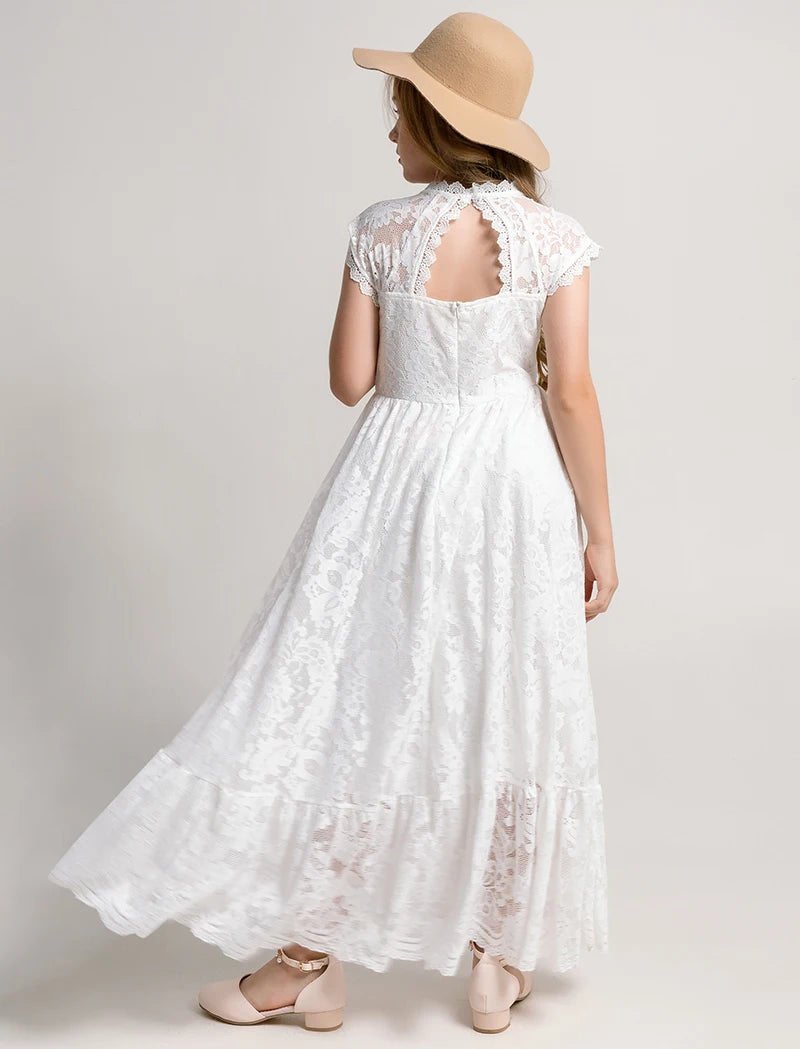 Summer Wedding Girl Cotton Girl Princess Long Dress Tank Top Children's Clothing