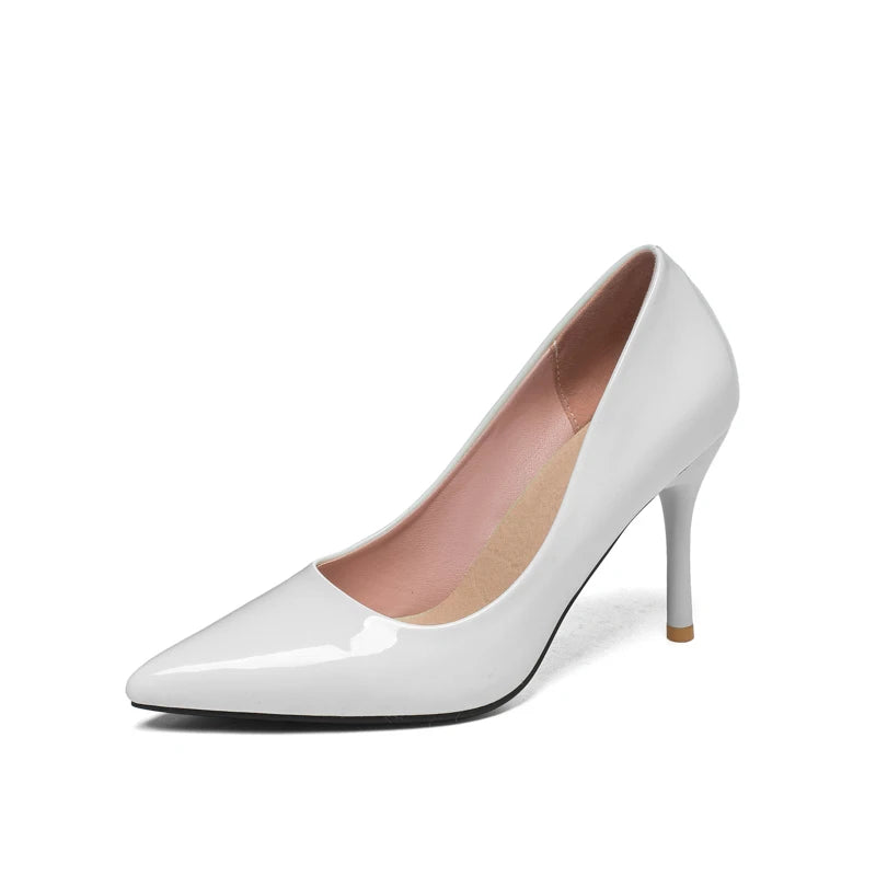 Women's High Heels Pumps Elegant Pointed Toe Heeled Wedding Office Party Shoes Dress Pumps Lady