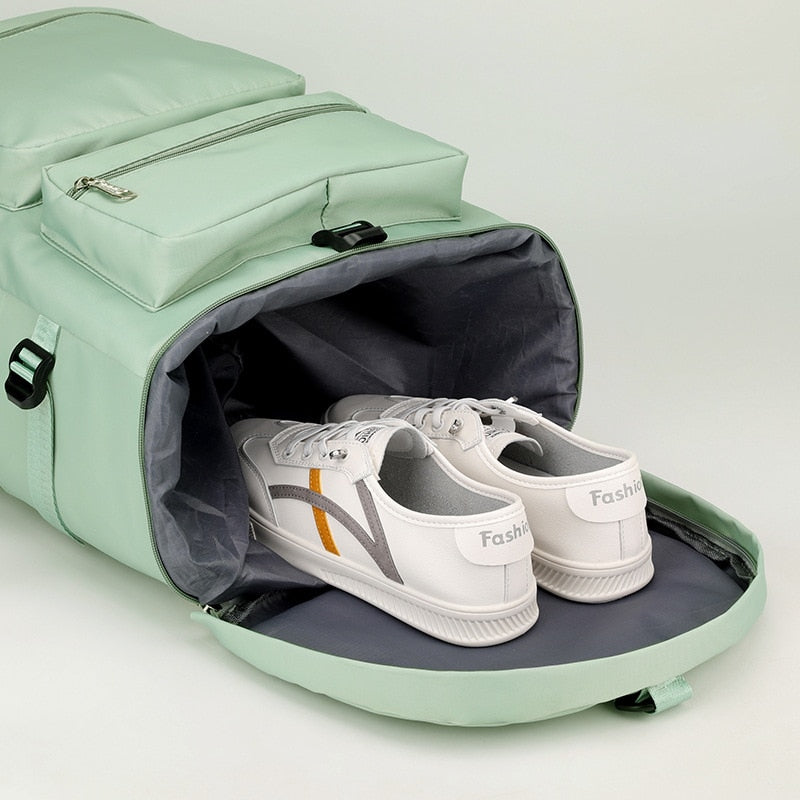 Women Shoulder Travel Backpack Lady Weekend Sports Yoga Luggage Zipper Bags Multifunction Crossbody Bag