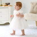 Baby Girl Christening Gown White Lace First Birthday Baptism Dress Infant Clothing