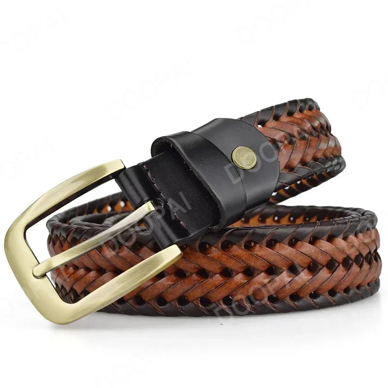 Men's Jeep Outdoor Sports Belt Woven Belt Canvas Adjustable Casual Buckle Belt Army