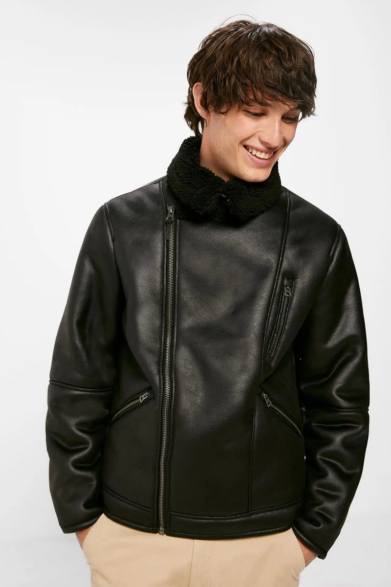 Men's Autumn And Winter Fur Coat European Style Retro Lapel Jacket