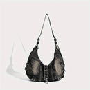 Retro Women's Denim Bag Large Capacity Shoulder Bag jeans bag Messenger bag Luxury Women Bags