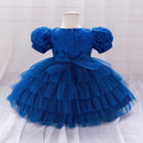 Elegant Baby Girl Dress Toddler Wedding 1st Birthday Bridesmaids Dress Tulle Princess