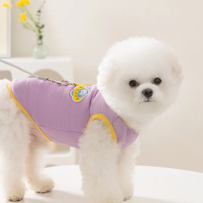 Spring Summer Pet Clothes Kitten Puppy Cute Tank Top Small and Medium-sized Dog Breathable Vest Poodle