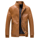 Autumn Winter Men Motorcycle Jacket Stand Collar Jackets Men Casual Moto Biker Coat Zipper Outerwear