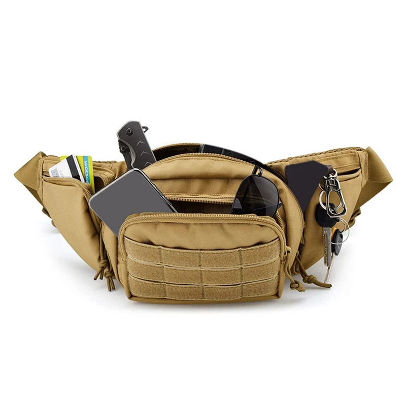 Waist Bag Gun Holster Military Fanny Pack Sling Shoulder Bag Outdoor Chest Pack Concealed Pistol Carry Holster