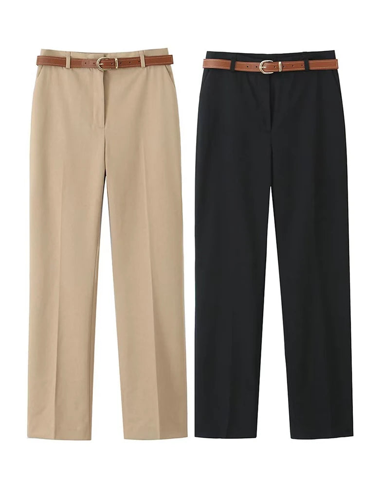 Autumn Casual Straight Pants Women's Versatile Street Elegant Trousers Original