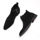 Boots Men Winter Shoe Genuine Ankle Formal Dress Man Boot Side Zipper Italy Chelsea Boots Men