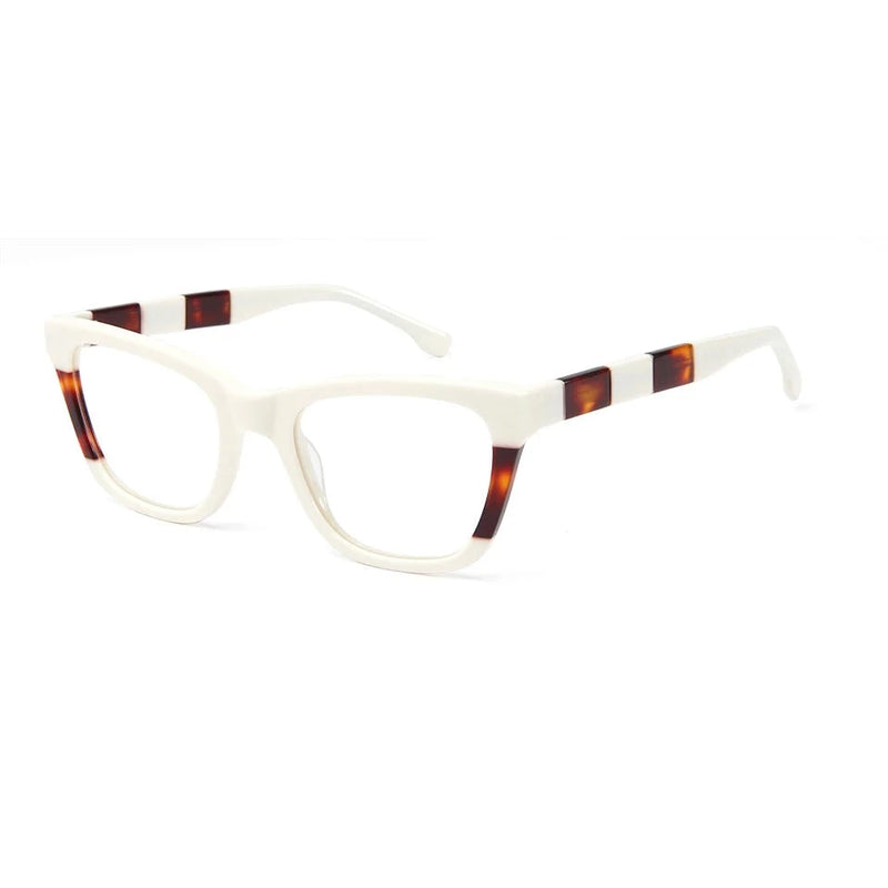 Square Optical Glasses Frame For Women Cat Eye Prescription Eyeglasses Eyewear Frame Havana 54mm