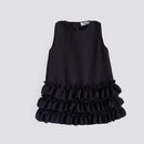 Spanish Baby Girl Black Boutique Toddler Summer Sleeveless Ruffle Frocks Child O Neck Dresses Kids Evening Party Clothes