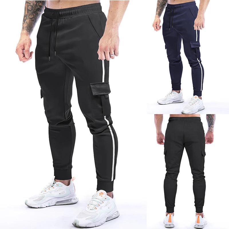 Men Elastic Sport Casual Trousers Man Breathable Pants Quick Dry Running Sweatpants Man Clothing Streetwear