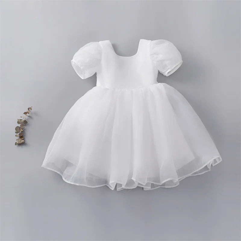 Tulle Puff Sleeve Princess Dress for girls clothing Ball Gown Birthday Party evening dresses children dresses