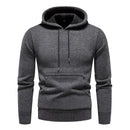 Autumn Winter Hoodies Men Hooded Sweatshirts Men Casual Knitted Pullovers Hooded Streetwear Solid Sports Sweatshirts