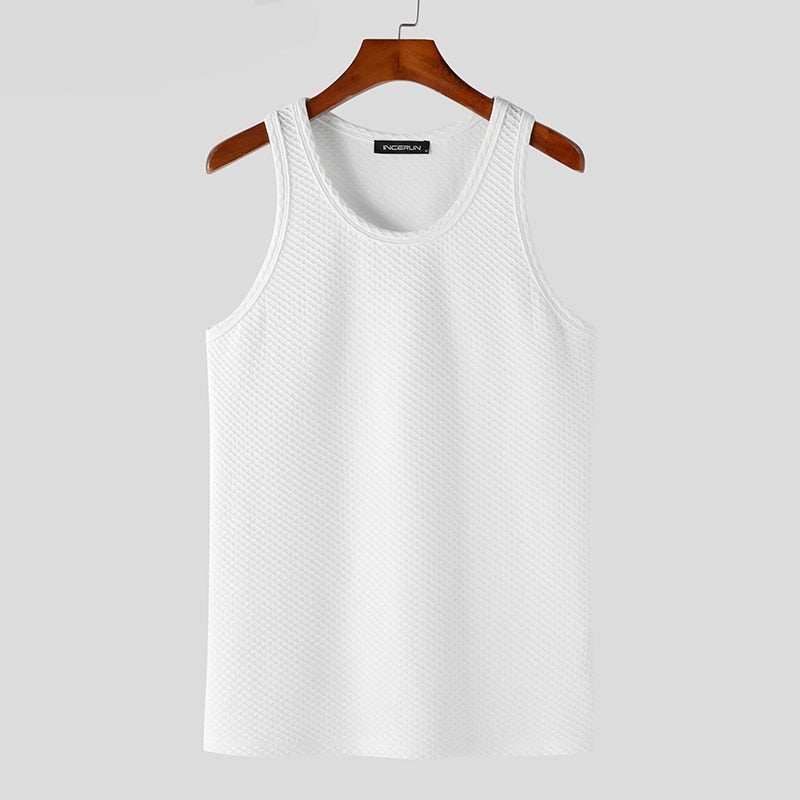 Men Tank Tops Sleeveless Solid All-match Simple Male Clothing Casual Male Waistcoat