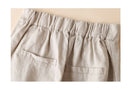 Cotton Linen Pants For Women Casual Wide Leg Pants Button Up Sweatpants