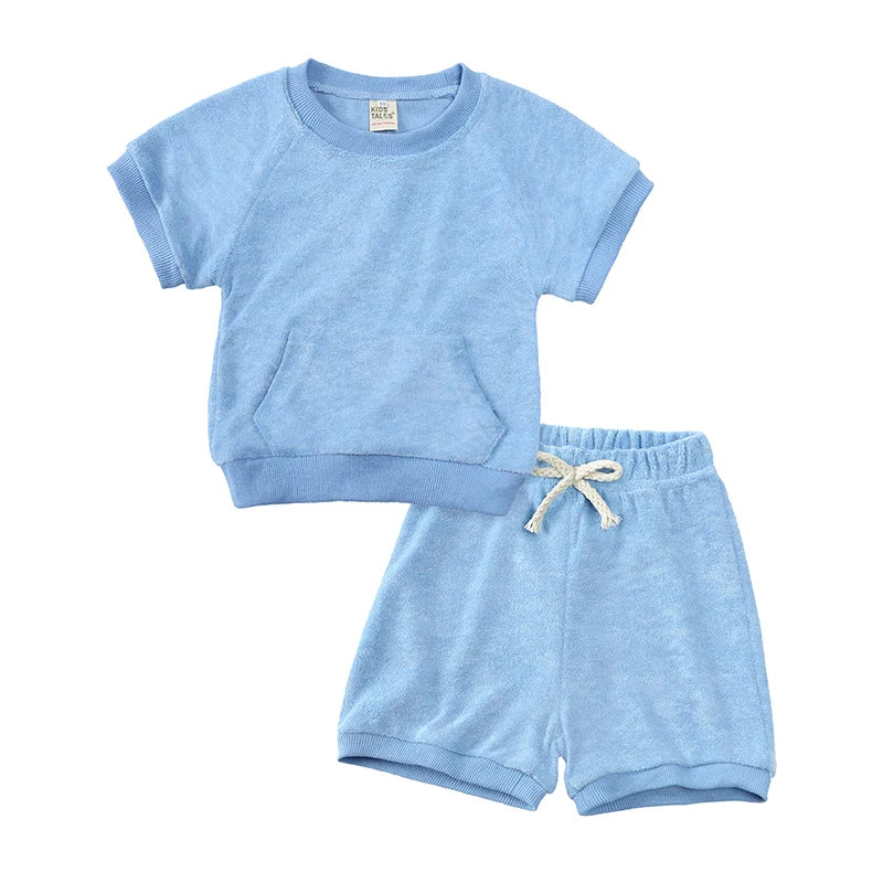 Summer Essentials Baby Boy Clothes Sets Girls Clothing Top T-Shirt Shorts Children Outfits For Kids