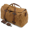 Waterproof Waxed Canvas Luggage Bag Large Capacity Crossbody Bag Travel Weekend Bag For Men Business Trip Duffel Tote Bag