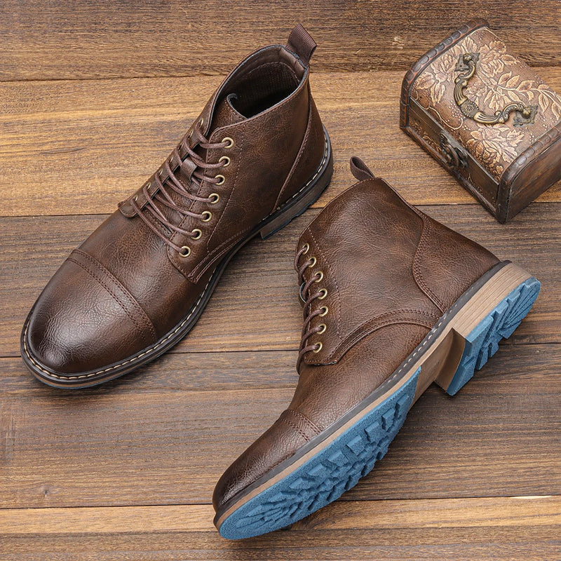 Classic Style Boots Men Handmade Comfortable Boots Leather