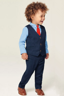 Autumn Spring Kids Toddler Boy Set Formal Shirts Kids Wedding Clothing Set