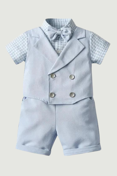 Newborn Gentlemen Boys Summer Spring Clothing Suit Soild Formal Handsome Baby Infantil Elegant Classic Outfits Sets
