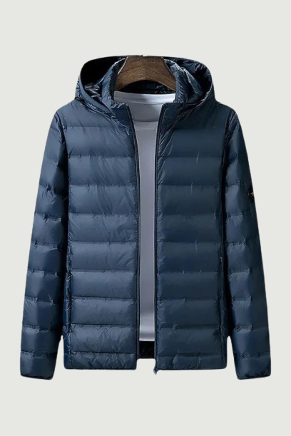 Autumn winter brand hat detachable loose down jacket classic men lightweight warm down coat